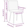 vidaXL Dining Chairs 2 pcs Black Velvet