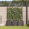 vidaXL Garden Planter 3 pcs Brown Plastic