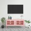 vidaXL TV Cabinet Pink 105x35x50 cm Steel