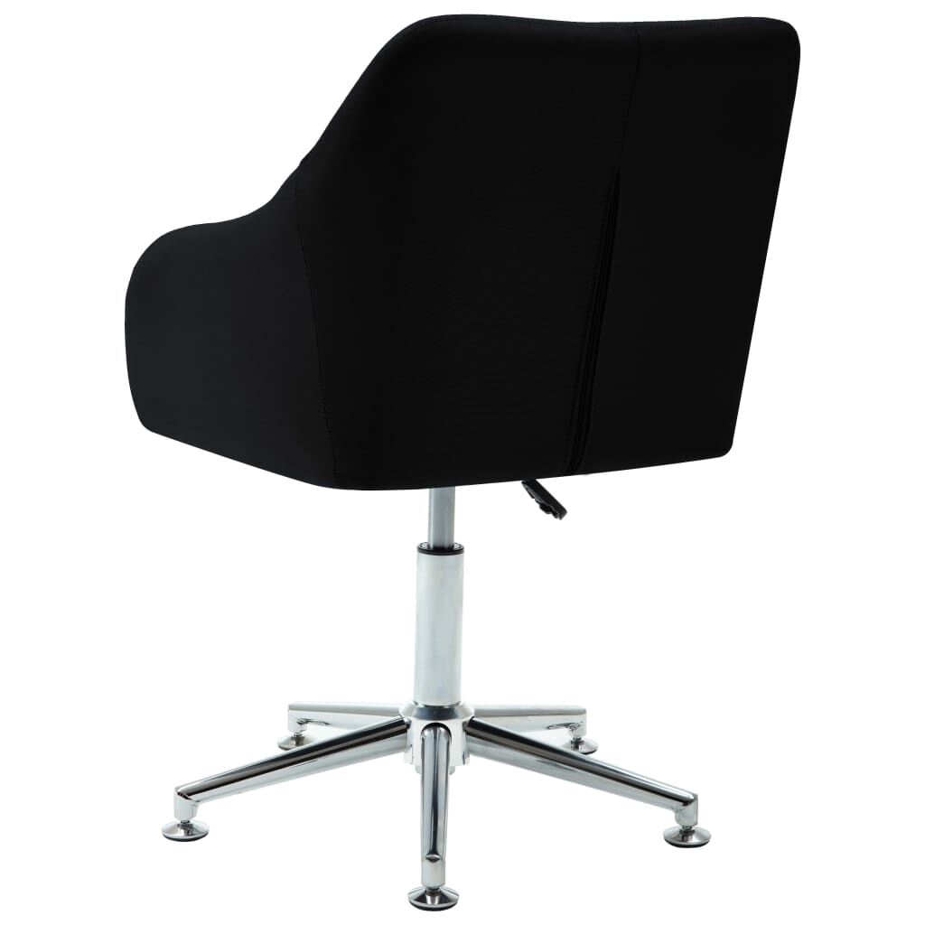 vidaXL Swivel Dining Chair Black Fabric