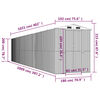vidaXL Garden Shed Anthracite 192x1021x223 cm Galvanised Steel