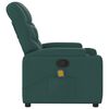 vidaXL Massage Recliner Chair Dark Green Fabric