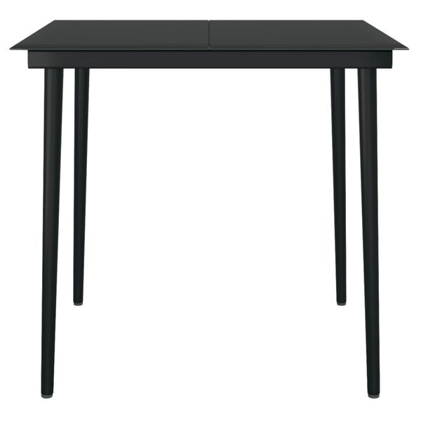 vidaXL 3 Piece Garden Dining Set Black
