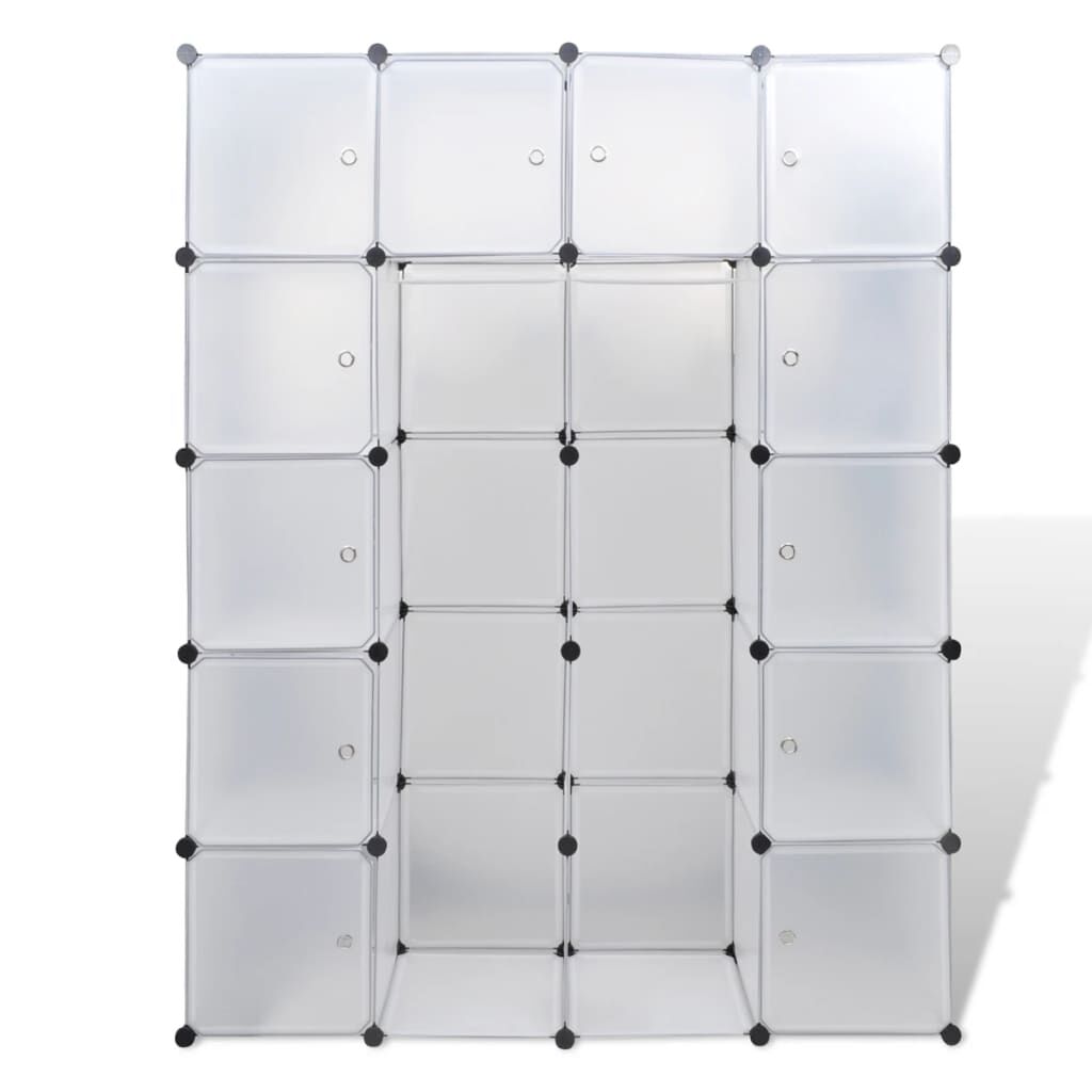vidaXL Modular Cabinet 14 Compartments White 37x146x180.5 cm