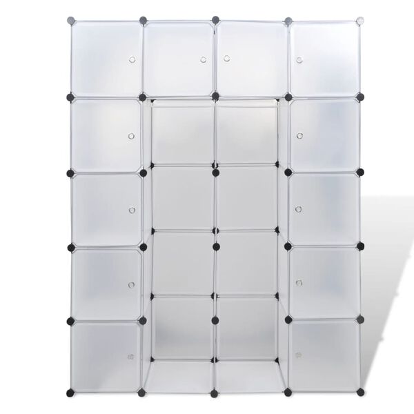 vidaXL Modular Cabinet 14 Compartments White 37x146x180.5 cm