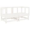 vidaXL 7 Piece Garden Lounge Set White Solid Wood Pine