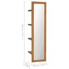 vidaXL Wall Mirror with Shelves 30x30x120 cm Solid Teak Wood