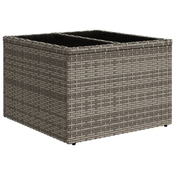 vidaXL 11 Piece Garden Sofa Set with Cushions Grey Poly Rattan