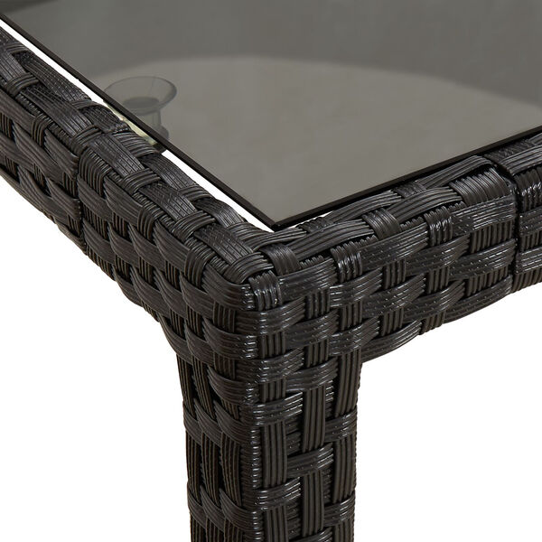 vidaXL Garden Dining Table Black 190x90x75 cm Poly Rattan