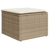 vidaXL 7 Piece Garden Sofa Set with Cushions Beige Poly Rattan
