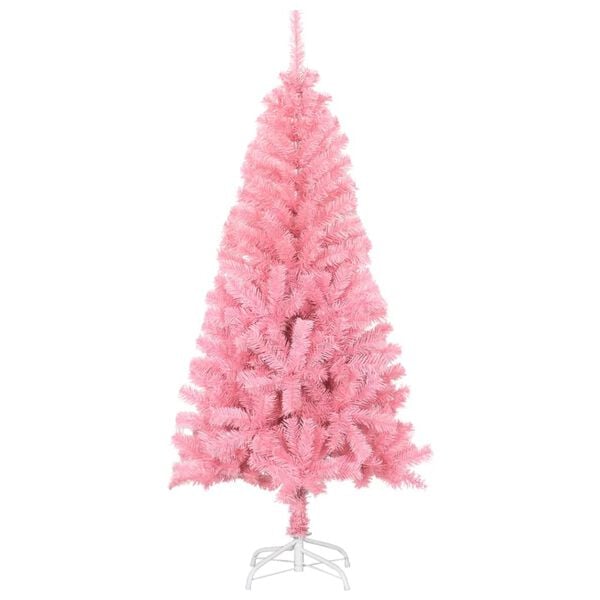 vidaXL Artificial Christmas Tree with Stand Pink 120 cm PVC