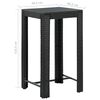 vidaXL 5 Piece Garden Bar Set with Cushions Poly Rattan Black