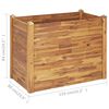 vidaXL Garden Raised Bed 110x60x84 cm Solid Acacia Wood