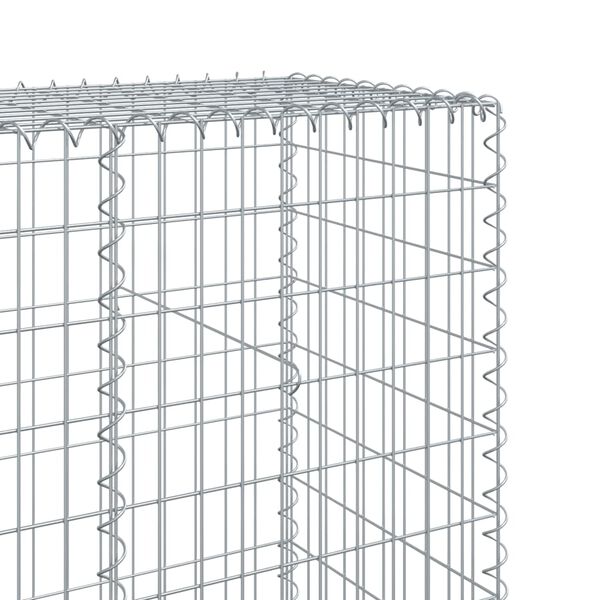vidaXL Gabion Basket with Cover 1000x50x200 cm Galvanised Iron