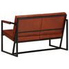 vidaXL 2-Seater Sofa Brown Real Goat Leather