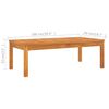vidaXL 4 Piece Garden Lounge Set with Cushion Cream Solid Acacia Wood