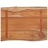 vidaXL Table Top 50x40x2.5 cm Rectangular Solid Wood Acacia Live Edge