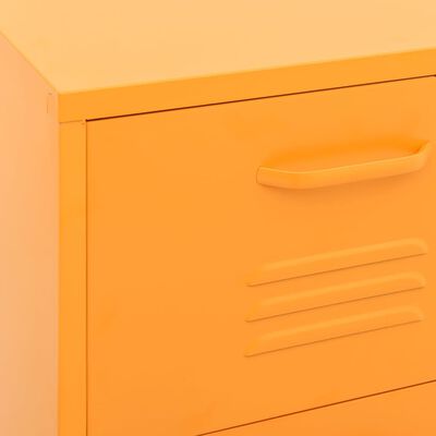 vidaXL Storage Cabinet Mustard Yellow 42.5x35x101.5 cm Steel