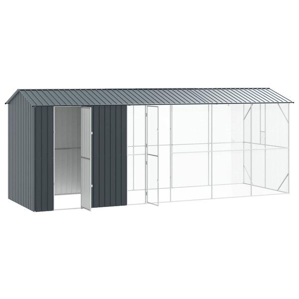 vidaXL Bird Cage Anthracite 645 x 208 x 247 cm Galvanised Steel