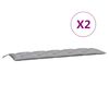 vidaXL Garden Bench Cushions 2pcs Grey 180x50x7cm Oxford Fabric