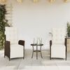 vidaXL Reclining Garden Chairs 2 pcs with Footrest Brown Poly Rattan