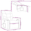 vidaXL Massage Recliner Chair Cream Fabric