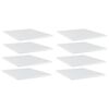vidaXL Bookshelf Boards 8 pcs High Gloss White 40x50x1.5 cm Engineered Wood