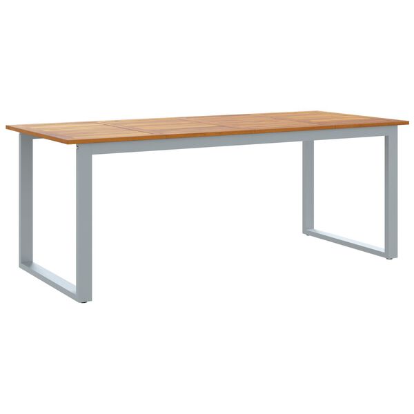vidaXL Garden Table with U-shaped Legs 200x90x75 cm Solid Wood Acacia