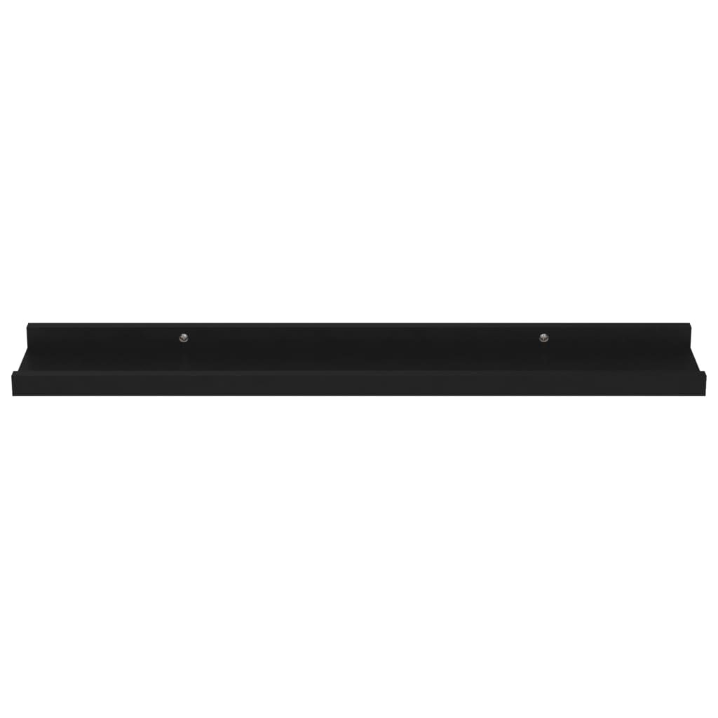 vidaXL Wall Shelves 4 pcs Black 60x9x3 cm