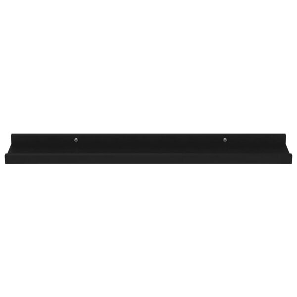 vidaXL Wall Shelves 4 pcs Black 60x9x3 cm