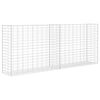 vidaXL Gabion Basket Galvanised Steel 85x30x200 cm