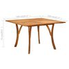 vidaXL Garden Table 120x120x75 cm Solid Acacia Wood
