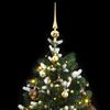 vidaXL Artificial Hinged Christmas Tree 150 LEDs & Ball Set 120 cm