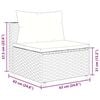 vidaXL 6 Piece Garden Lounge Set with Cushions Brown Poly Rattan