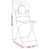 vidaXL Mosaic Bistro Set Blue and White Iron and Ceramic