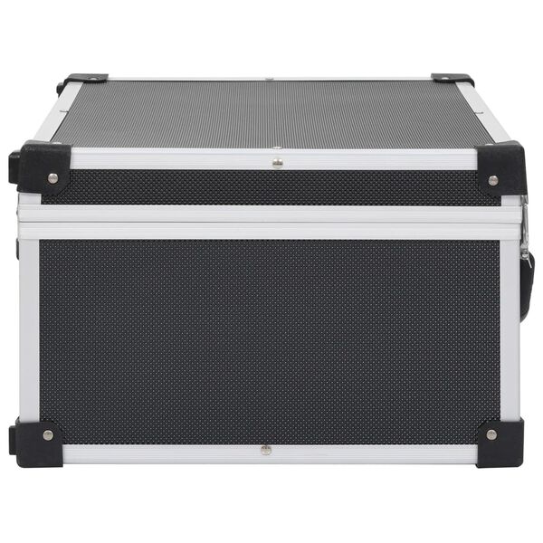 vidaXL CD Case for 60 CDs Aluminium ABS Black