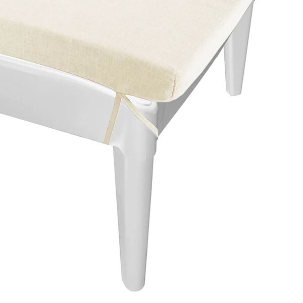 vidaXL Sun Lounger with Cushion White 186x60x29 cm PP