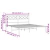 vidaXL Metal Bed Frame without Mattress with Headboard Black 150x200cm
