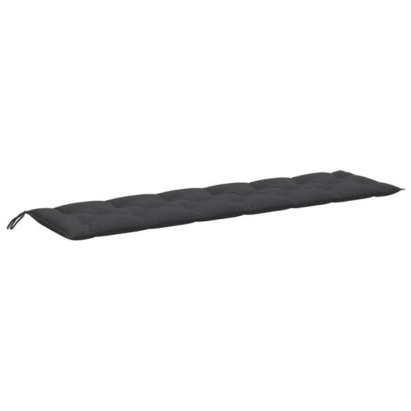 vidaXL Garden Bench Cushions 2 pcs Melange Anthracite 200x50x7 cm Fabric