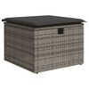 vidaXL 4 Piece Garden Sofa Set with Cushions Grey Poly Rattan