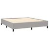 vidaXL Bed Frame without Mattress Light Grey 193x203 cm King Fabric