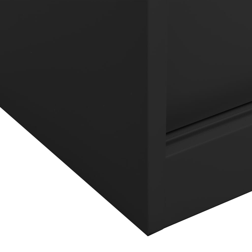 vidaXL Sliding Door Cabinet with Planter Box Anthracite Steel