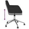vidaXL Swivel Dining Chairs 2 pcs Black Fabric