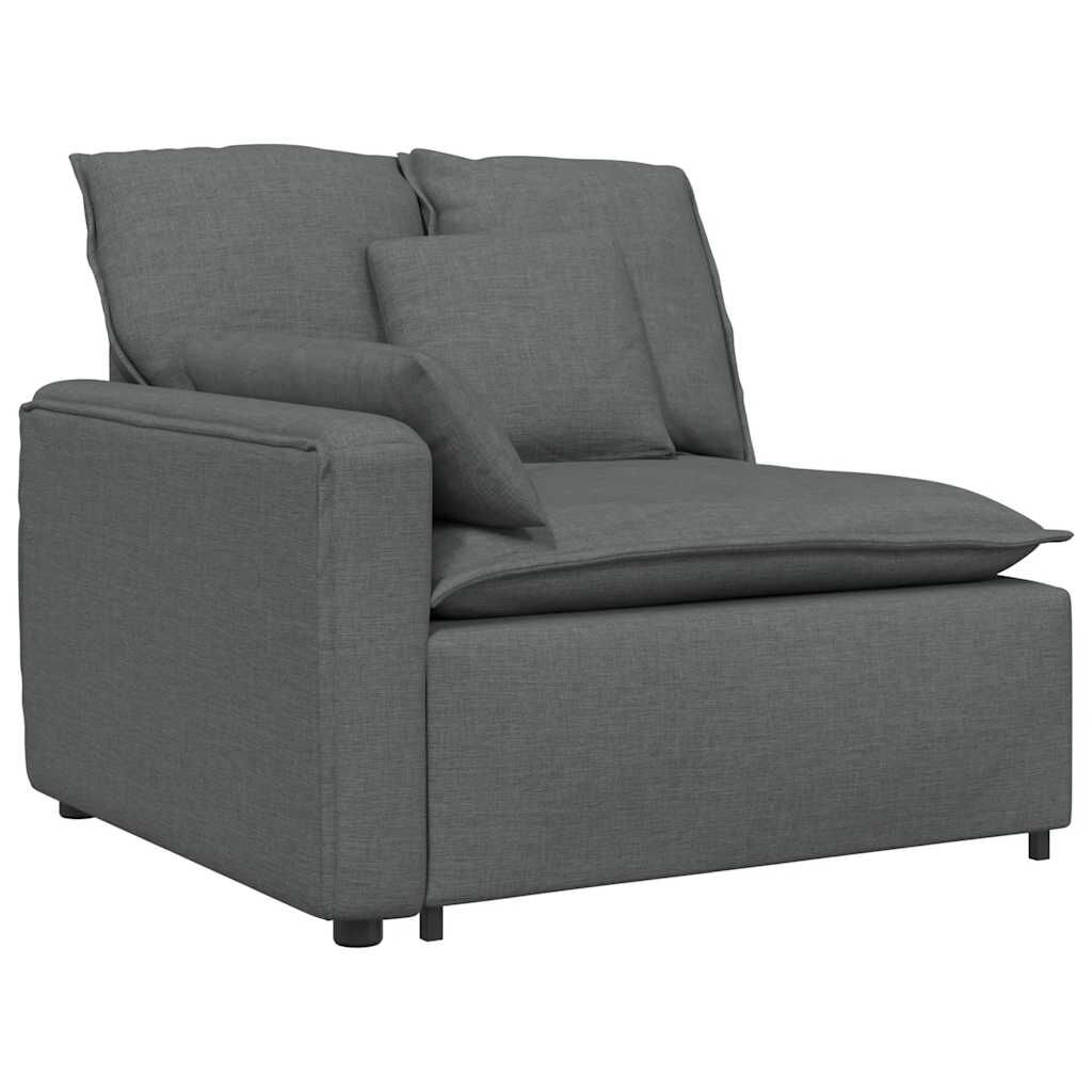 vidaXL Modular Sofa with Cushions Dark Grey