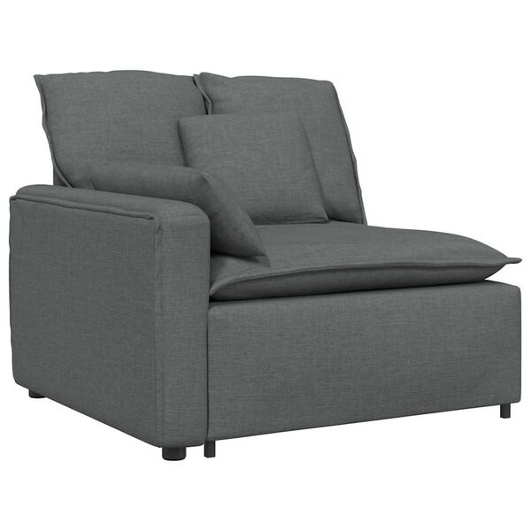 vidaXL Modular Sofa with Cushions Dark Grey