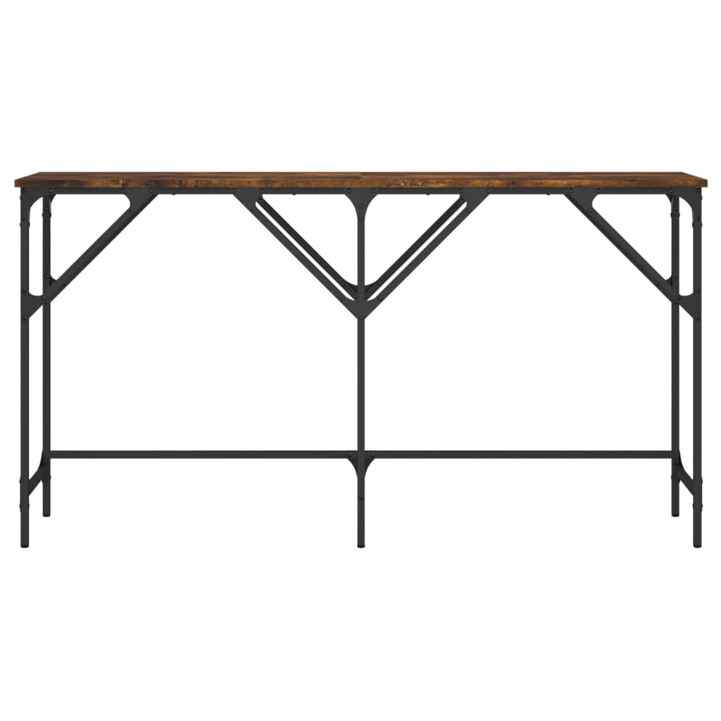 vidaXL Console Table Smoked Oak 140x29x75 cm Engineered Wood