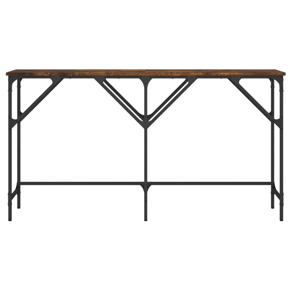 vidaXL Console Table Smoked Oak 140x29x75 cm Engineered Wood