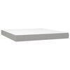 vidaXL Box Spring Bed with Mattress Light Grey 193x203 cm Fabric