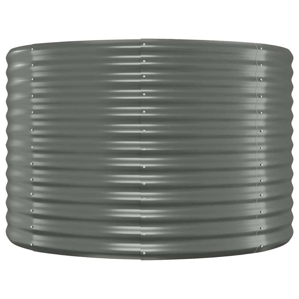 vidaXL Garden Raised Bed Powder-coated Steel 249x100x68 cm Grey