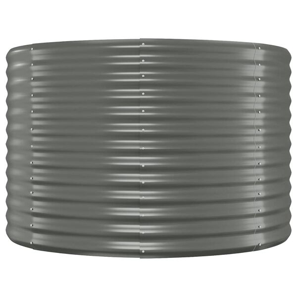 vidaXL Garden Raised Bed Powder-coated Steel 249x100x68 cm Grey